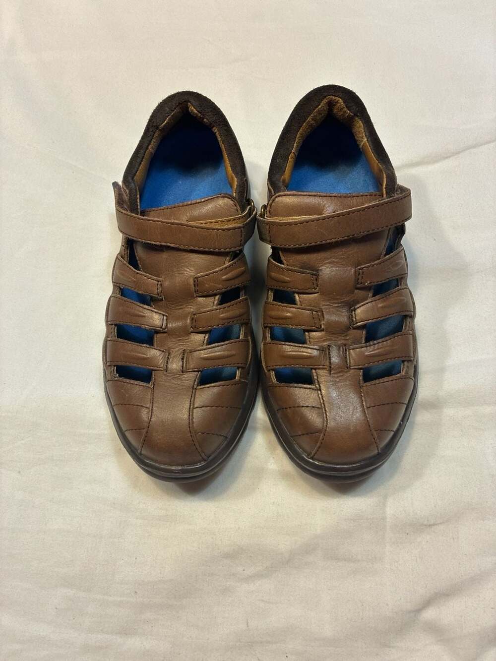 Dr. Comfort Breeze Women's Casual Chestnut Leather Fisherman Sandals 6W